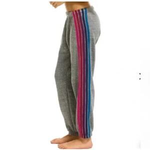 261 Aviator Nation Style Rainbow Stripe Sweatpants Size L